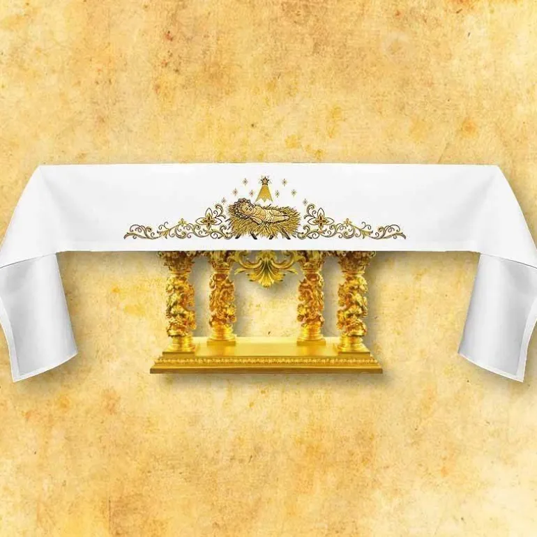 Articles Religieux JP Nappe pour église^ Nappe Noël | Broderie Devant