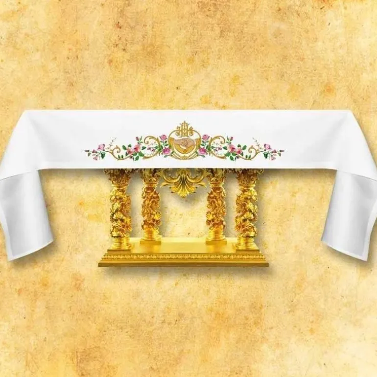 Articles Religieux JP nappe pour messe mariage^ Nappe De Mariage | Broderie Devant