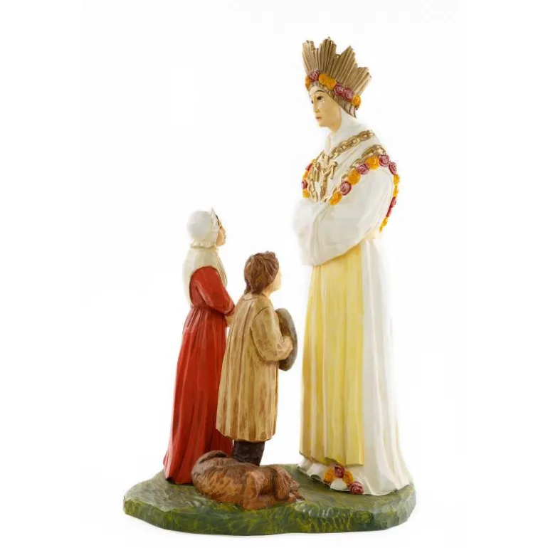 Articles Religieux JP notre dame de la salette avec enfants statue^ Sainte Marie