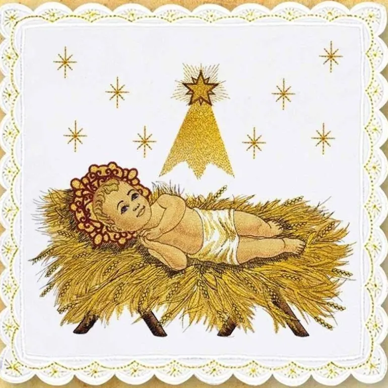 Articles Religieux JP Pale liturgique brodée avec motif Noêl^ Noël