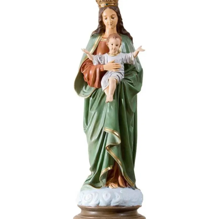 Articles Religieux JP Reine du monde avec jésus petit statue^ Sainte Marie