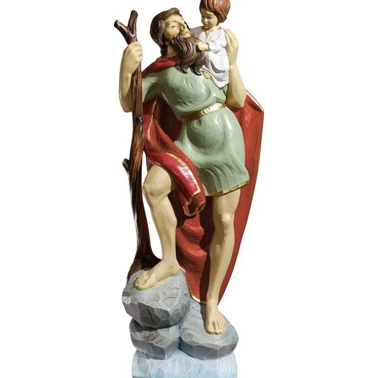 Articles Religieux JP Saint Christophe statue^ Saints Patrons