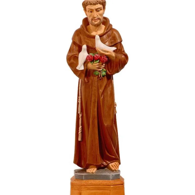 Articles Religieux JP saint françoise avec pigeons petit statue^ Saints Patrons