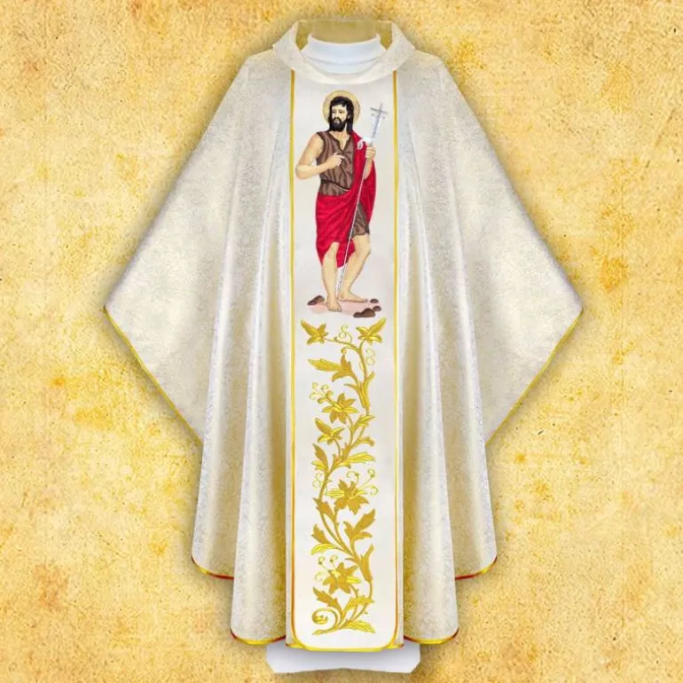Articles Religieux JP Saint Jean Baptême chasuble liturgique^ Visages De Saints