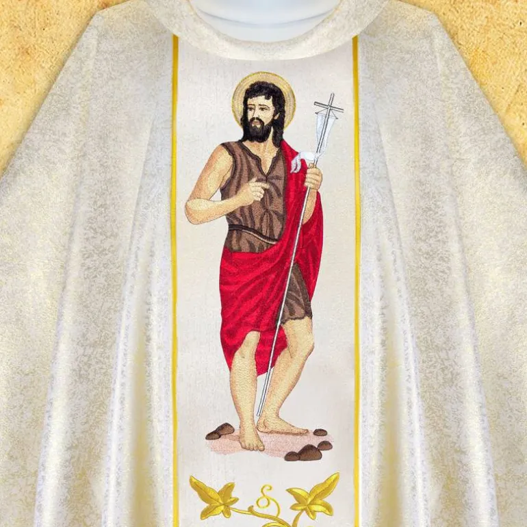 Articles Religieux JP Saint Jean Baptême chasuble liturgique^ Visages De Saints