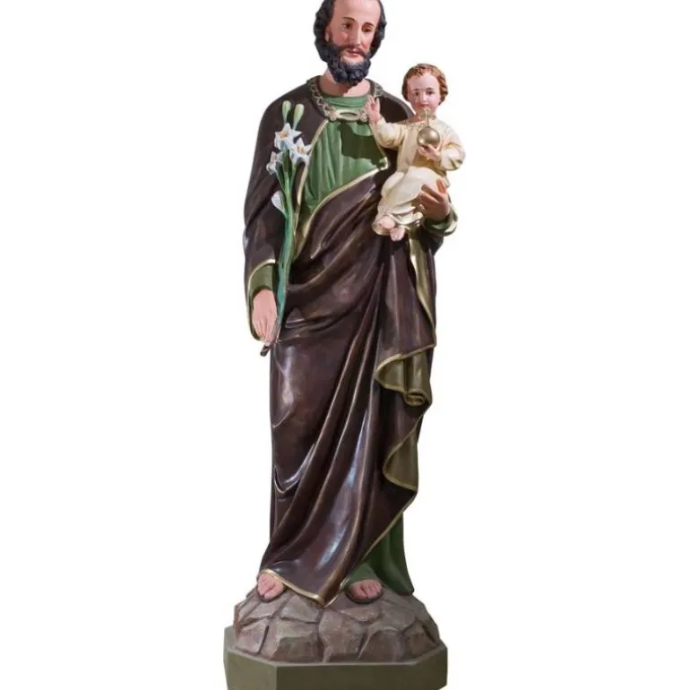 Articles Religieux JP saint Joseph avec Jésus Roi de Monde^ Saints Patrons