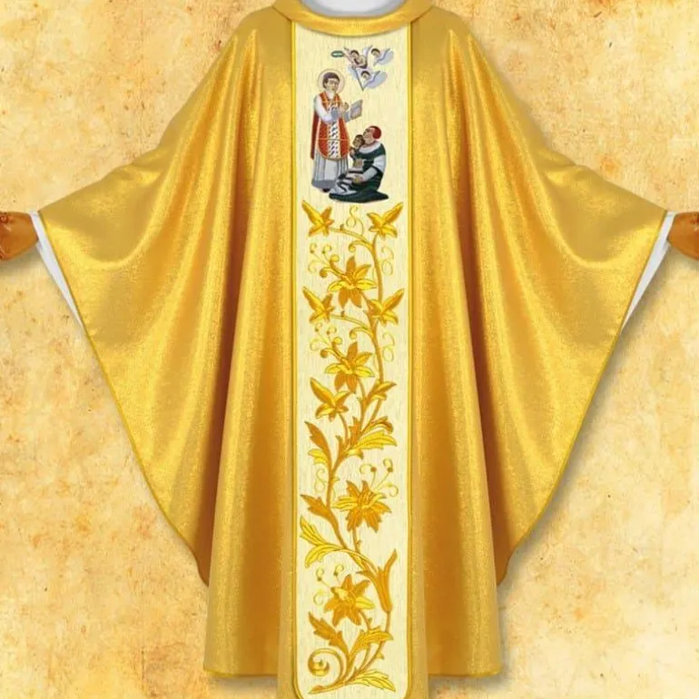 Articles Religieux JP Saint Valentin chasuble liturgique^ Visages De Saints