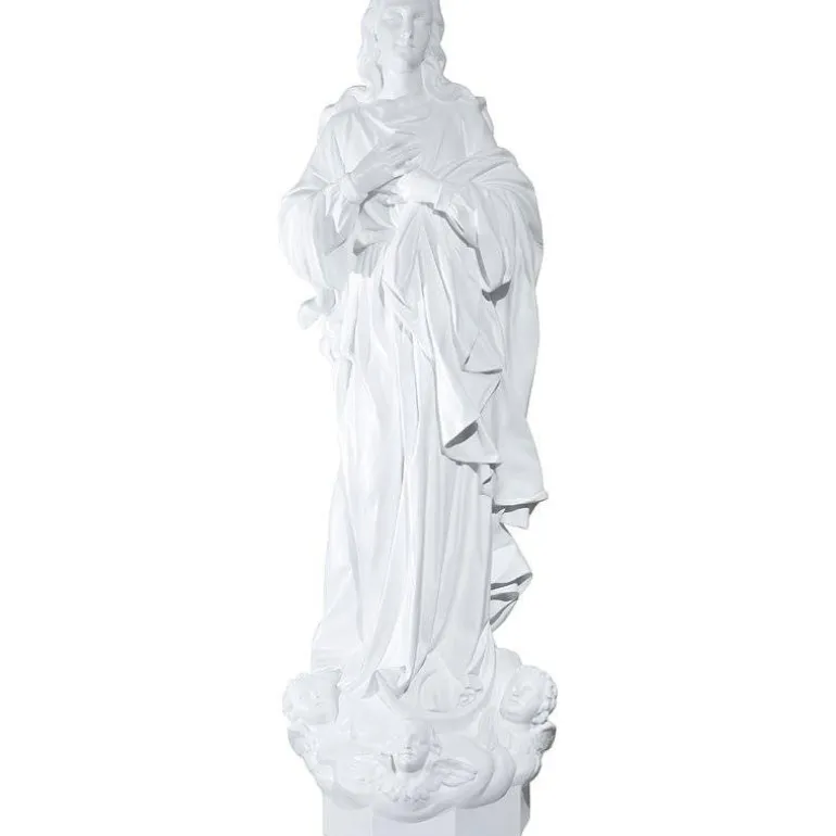 Articles Religieux JP sainte marie avec anges statue^ Sainte Marie