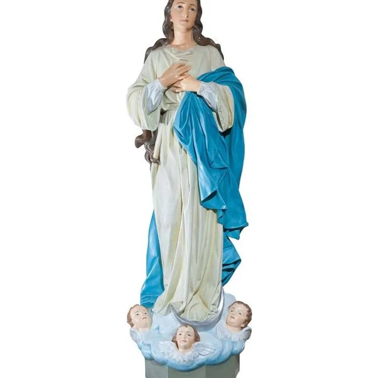 Articles Religieux JP sainte marie avec anges statue^ Sainte Marie