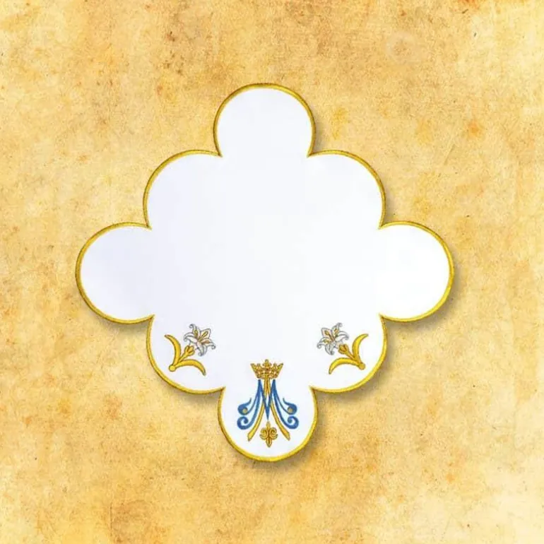 Articles Religieux JP serviette d'autel motif mariale^ Serviette D'Autel Mariale
