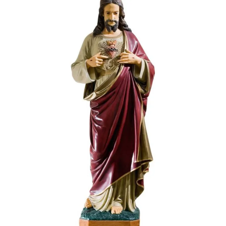 Articles Religieux JP statue multicolore Jésus Christ^ Jesus Christ