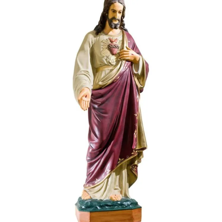 Articles Religieux JP statue sacre cœur jésus Christ^ Jesus Christ