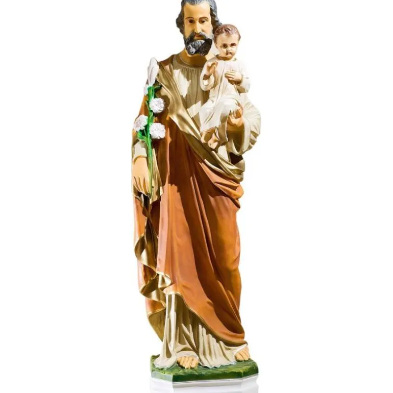Articles Religieux JP statue saint Joseph avec Jésus - hauteur 80 cm^ Saints Patrons