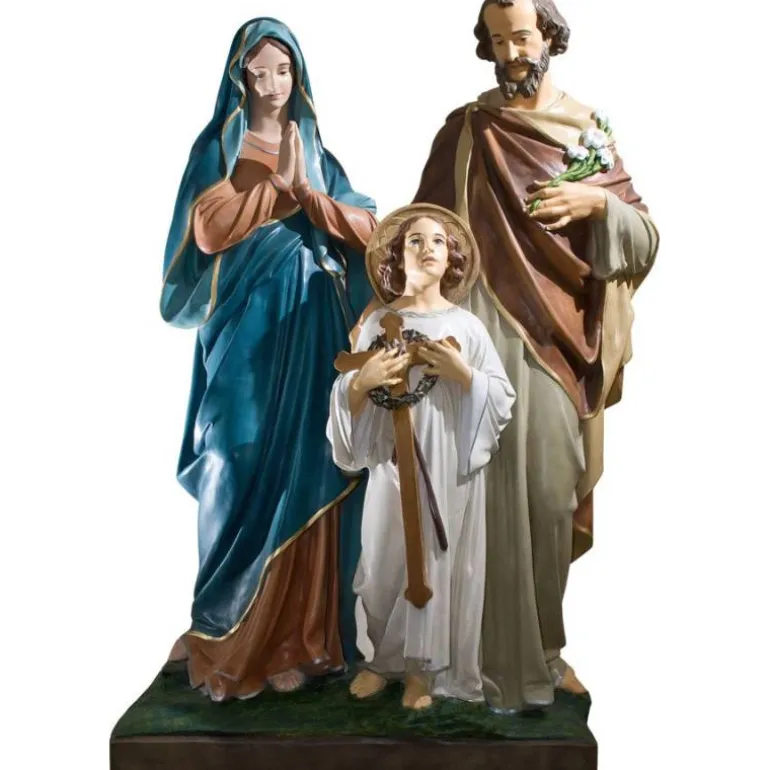 Articles Religieux JP Statue Sainte Famille avec Croix^ Saints Patrons | Crèches