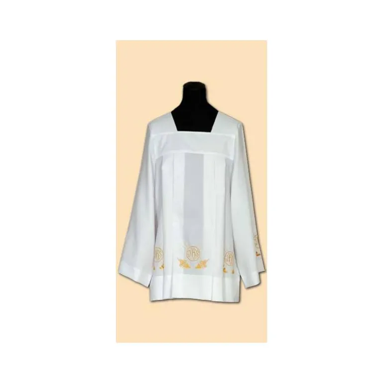 Articles Religieux JP Surplis de prêtre avec broderie -^ Surplis