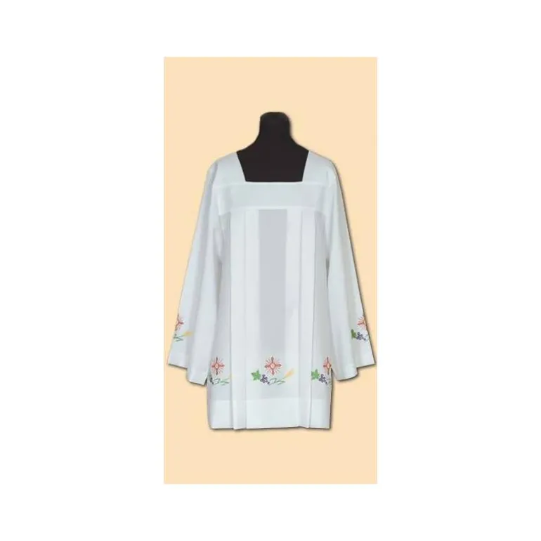 Articles Religieux JP Surplis de prêtre avec broderie -^ Surplis