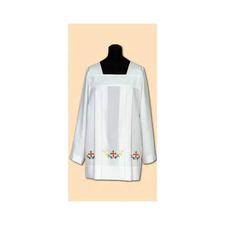 Articles Religieux JP Surplis de prêtre avec broderie -^ Surplis