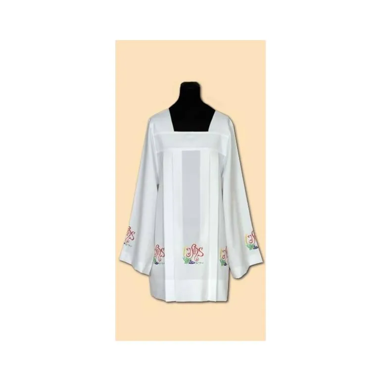 Articles Religieux JP Surplis de prêtre avec broderie -^ Surplis
