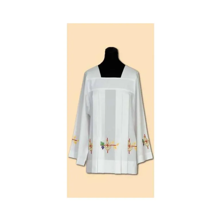 Articles Religieux JP Surplis de prêtre avec broderie -^ Surplis