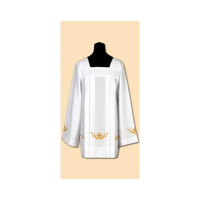 Articles Religieux JP Surplis de prêtre avec broderie -^ Surplis