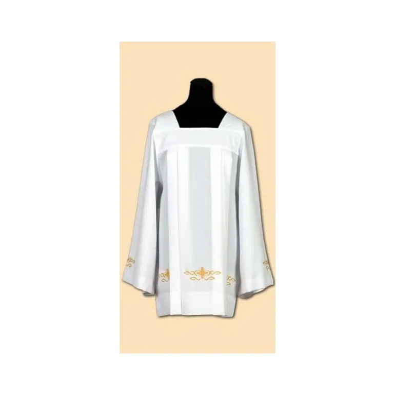 Articles Religieux JP Surplis de prêtre avec broderie -^ Surplis