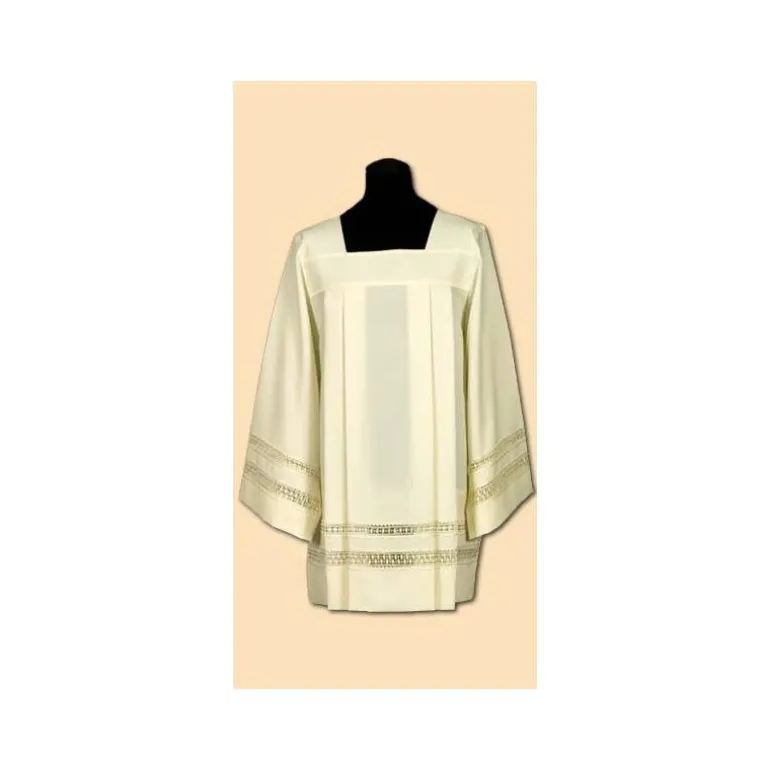 Articles Religieux JP Surplis de prêtre avec double bande -^ Surplis