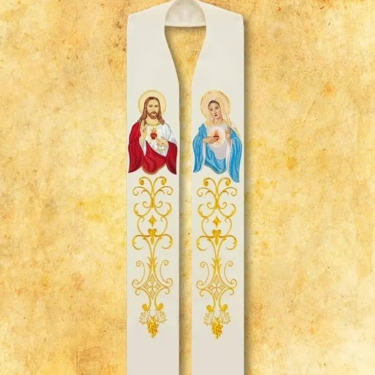 Articles Religieux JP étole brodée^ Visages De Saints