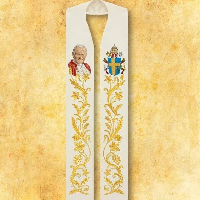 Articles Religieux JP étole brodée^ Saint Esprit