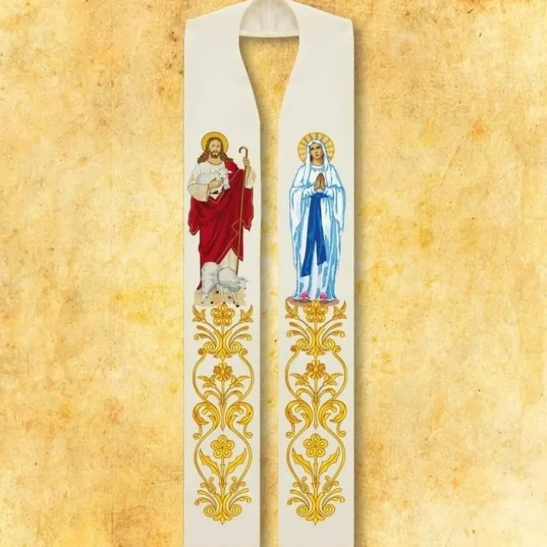 Articles Religieux JP étole brodée^ Visages De Saints