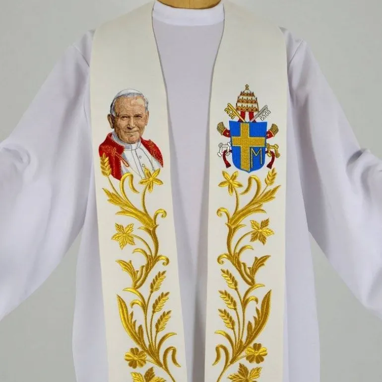 Articles Religieux JP étole brodée^ Saint Esprit