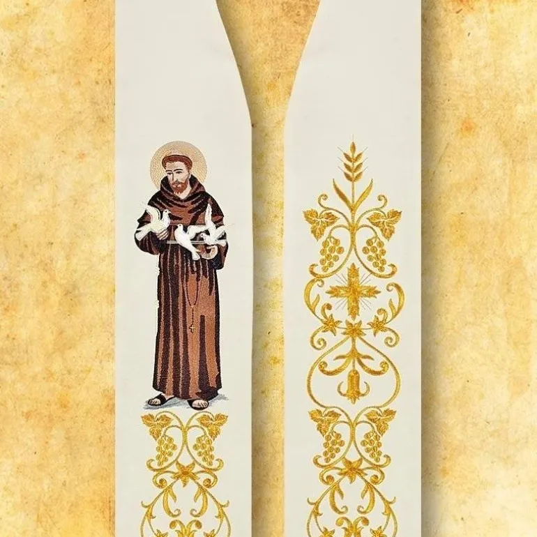 Articles Religieux JP étole brodée pour prêtre^ Visages De Saints