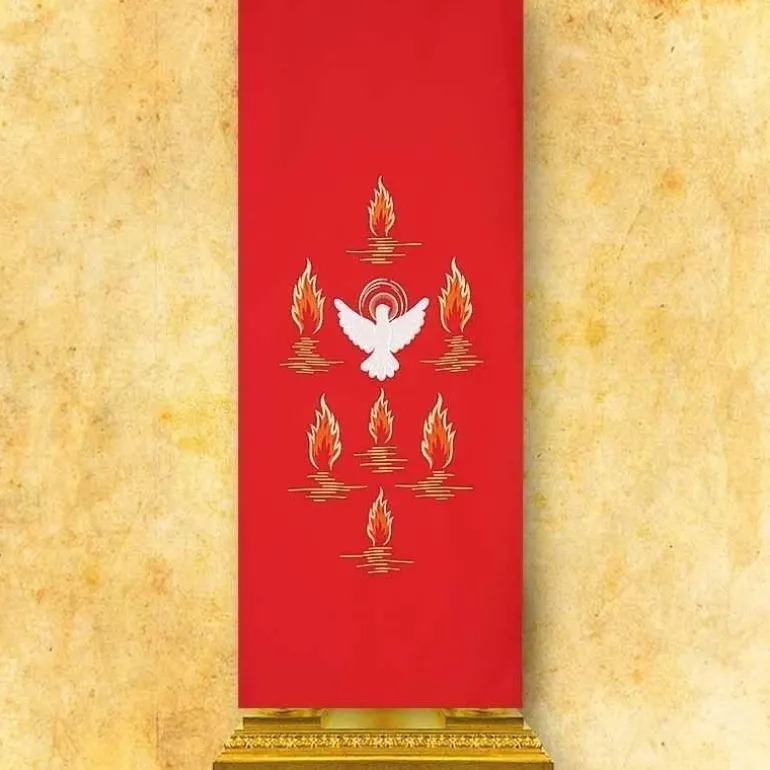 Articles Religieux JP Voile de lutrin rouge Saint Esprit^ Saint Esprit